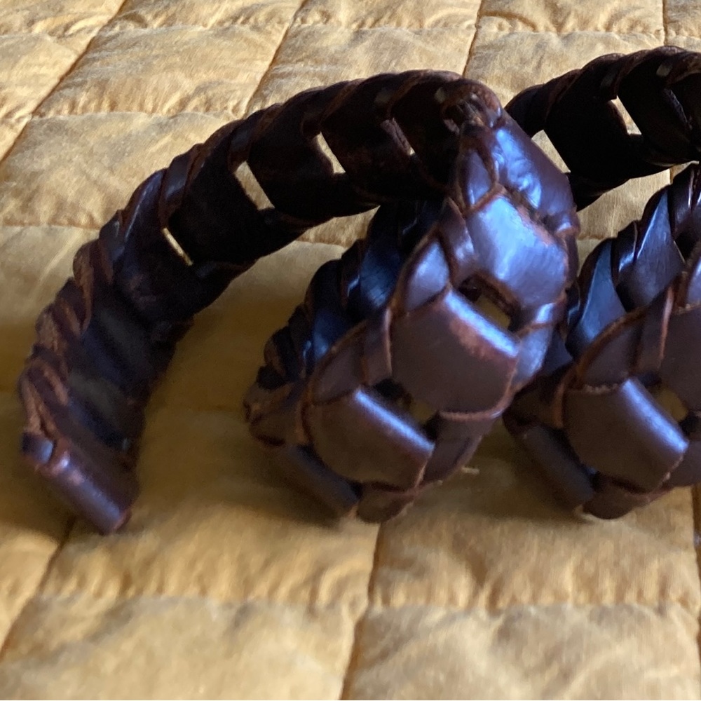 Vtg ETIENNE AIGNER Leather Braided  Belt S